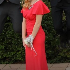 Bright Coral formal dress